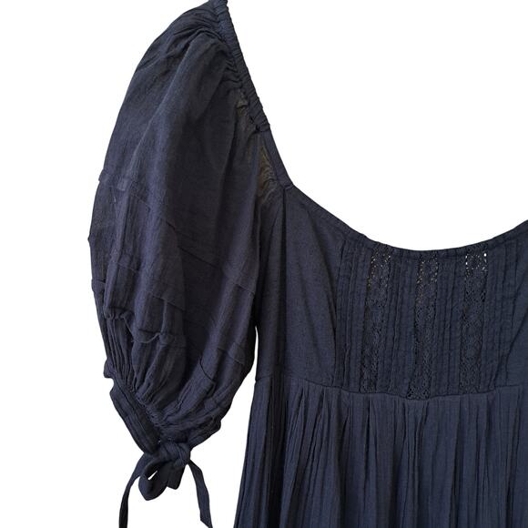 FREE PEOPLE Free People Let's Be Friends Midi Maxi Dress Small Black Open Back - Picture 12 of 14